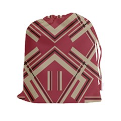 Abstract Pattern Geometric Backgrounds   Drawstring Pouch (2xl) by Eskimos