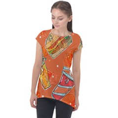 55 Cap Sleeve High Low Top by EvgeniaEsenina
