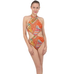 55 Halter Side Cut Swimsuit by EvgeniaEsenina