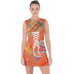 55 Lace Up Front Bodycon Dress by EvgeniaEsenina