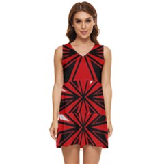 Abstract Pattern Geometric Backgrounds   Tiered Sleeveless Mini Dress by Eskimos