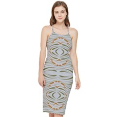 Folk Flowers Print Floral Pattern Ethnic Art Bodycon Cross Back Summer Dress by Eskimos