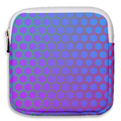Hex Circle Points Vaporwave One Mini Square Pouch by WetdryvacsLair