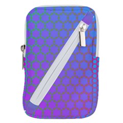 Hex Circle Points Vaporwave One Belt Pouch Bag (small) by WetdryvacsLair