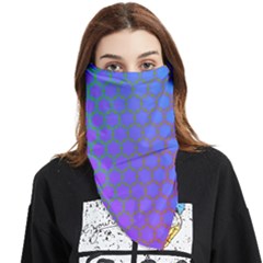 Hex Circle Points Vaporwave One Face Covering Bandana (triangle) by WetdryvacsLair