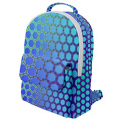 Hex Circle Points Vaporwave Three Flap Pocket Backpack (small) by WetdryvacsLair