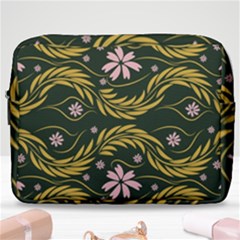 Folk Flowers Print Floral Pattern Ethnic Art Make Up Pouch (large) by Eskimos
