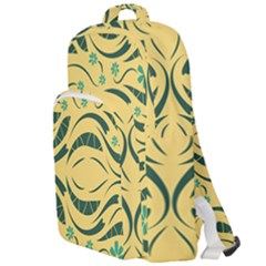 Folk Flowers Print Floral Pattern Ethnic Art Double Compartment Backpack by Eskimos
