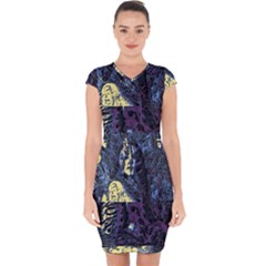 Glitch Witch Ii Capsleeve Drawstring Dress  by MRNStudios