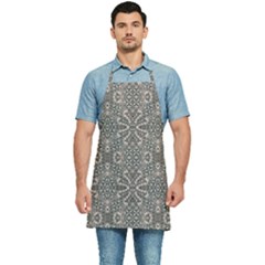 Old Style Decorative Seamless Pattern Kitchen Apron by dflcprintsclothing