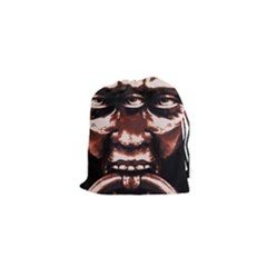 Creepy Head Portrait Artwork Drawstring Pouch (xs) by dflcprintsclothing