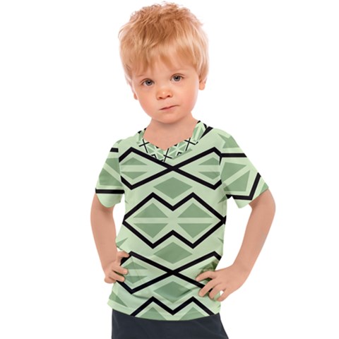 Abstract Pattern Geometric Backgrounds Kids  Sports Tee by Eskimos