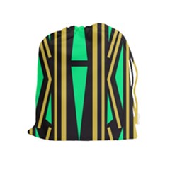 Abstract Pattern Geometric Backgrounds Drawstring Pouch (xl) by Eskimos