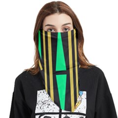 Abstract Pattern Geometric Backgrounds Face Covering Bandana (triangle) by Eskimos