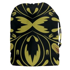 Folk Flowers Print Floral Pattern Ethnic Art Drawstring Pouch (3xl) by Eskimos
