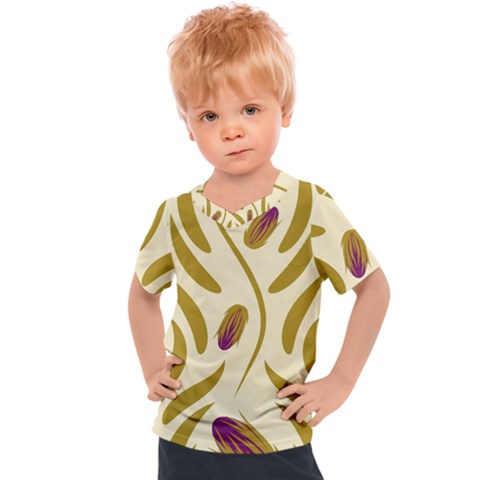 Folk Flowers Print Floral Pattern Ethnic Art Kids  Sports Tee by Eskimos