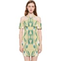 Folk flowers print Floral pattern Ethnic art Shoulder Frill Bodycon Summer Dress View1