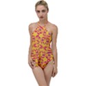 Folk flowers print Floral pattern Ethnic art Go with the Flow One Piece Swimsuit View1