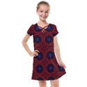 Blue and Red Tie Dye Kids  Cross Web Dress View1