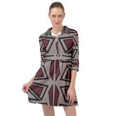 Abstract Pattern Geometric Backgrounds Mini Skater Shirt Dress by Eskimos