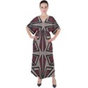 Abstract pattern geometric backgrounds V-Neck Boho Style Maxi Dress View1