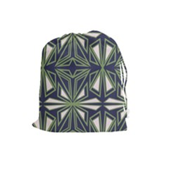 Abstract Pattern Geometric Backgrounds Drawstring Pouch (large) by Eskimos