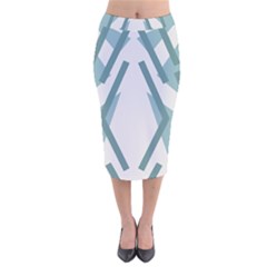 Abstract Pattern Geometric Backgrounds Velvet Midi Pencil Skirt by Eskimos