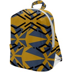 Abstract Pattern Geometric Backgrounds Zip Up Backpack by Eskimos
