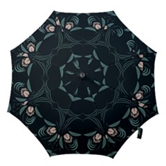 Folk Flowers Floral Art Print Flowers Abstract Art  Hook Handle Umbrellas (medium) by Eskimos