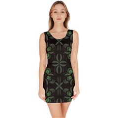 Folk Flowers Floral Art Print Flowers Abstract Art  Bodycon Dress by Eskimos