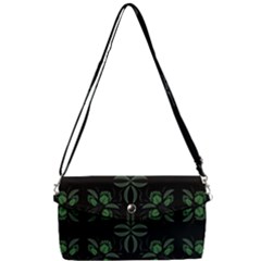Folk Flowers Floral Art Print Flowers Abstract Art  Removable Strap Clutch Bag by Eskimos
