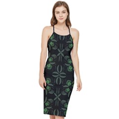 Folk Flowers Floral Art Print Flowers Abstract Art  Bodycon Cross Back Summer Dress by Eskimos