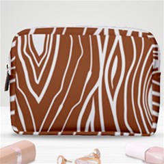 Wooden Texture Vector Background Make Up Pouch (medium) by Eskimos