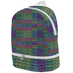 Paris Words Motif Colorful Pattern Zip Bottom Backpack by dflcprintsclothing