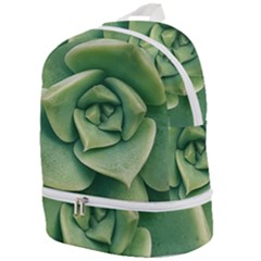 Echeveria Imbricata Closeup Photo Zip Bottom Backpack by dflcprintsclothing