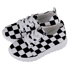 B&w Checkers Kids  Lightweight Sports Shoes by ArtistRoseanneJones
