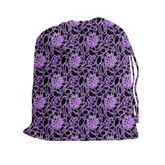 Electric Neon Abstract Print Pattern Drawstring Pouch (2xl) by dflcprintsclothing