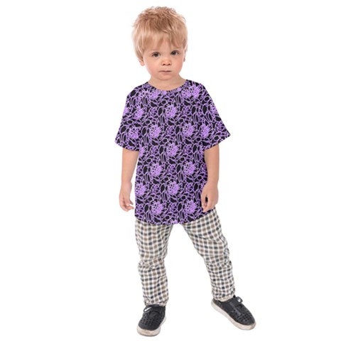 Electric Neon Abstract Print Pattern Kids  Raglan Tee by dflcprintsclothing