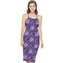 Electric Neon Abstract Print Pattern Bodycon Cross Back Summer Dress View1