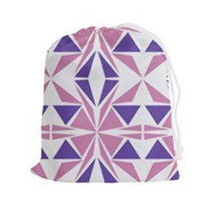 Abstract Pattern Geometric Backgrounds  Drawstring Pouch (2xl) by Eskimos
