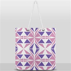 Abstract Pattern Geometric Backgrounds  Full Print Rope Handle Tote (large) by Eskimos