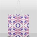 Abstract pattern geometric backgrounds  Full Print Rope Handle Tote (Large) View1