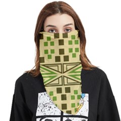 Abstract Pattern Geometric Backgrounds  Face Covering Bandana (triangle) by Eskimos