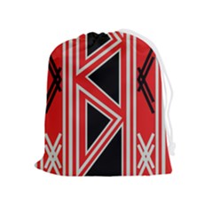 Abstract Pattern Geometric Backgrounds  Drawstring Pouch (xl) by Eskimos