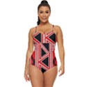 Abstract pattern geometric backgrounds  Retro Full Coverage Swimsuit View1