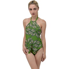 Abstract Pattern Geometric Backgrounds  Go With The Flow One Piece Swimsuit by Eskimos