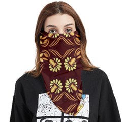 Folk Flowers Print Floral Pattern Ethnic Art Face Covering Bandana (triangle) by Eskimos