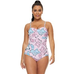 Children Pattern Design Retro Full Coverage Swimsuit by Jancukart