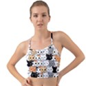 Cute-cat-kitten-cartoon-doodle-seamless-pattern Mini Tank Bikini Top View1