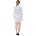 Cute Pattern With Easter Bunny Egg V-neck Bodycon Long Sleeve Dress View2